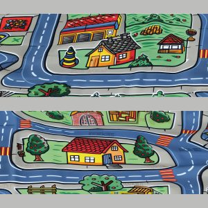 Zelfklevende behangrand straten kinderkamer