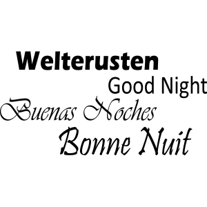 Welterusten – Muursticker