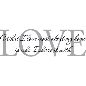 What I love most – Muursticker