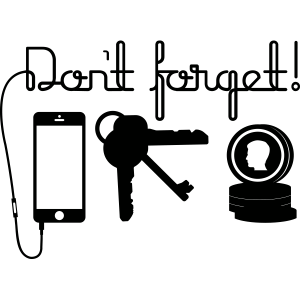 Don’t forget – Muursticker