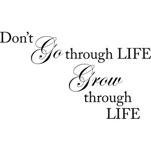 Don’t go through life – Muursticker