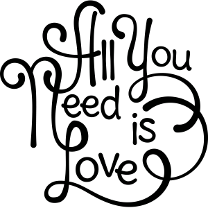 All you need is love – Muursticker