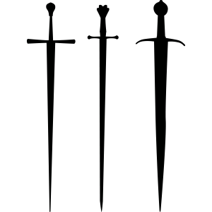 3 Zwaarden – Muursticker