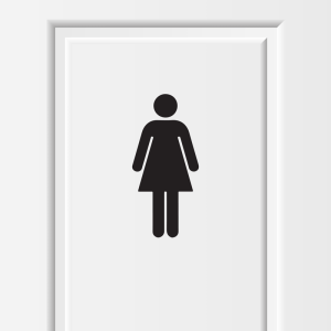 Toilet sticker vrouw / wc sticker