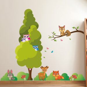 Muursticker bosdieren