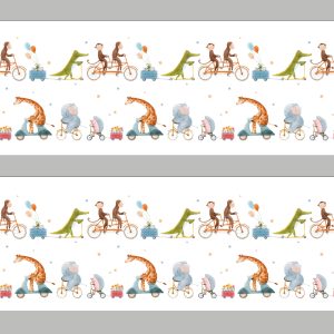 Behangrand kinderkamer dieren Polonaise – Zelfklevend